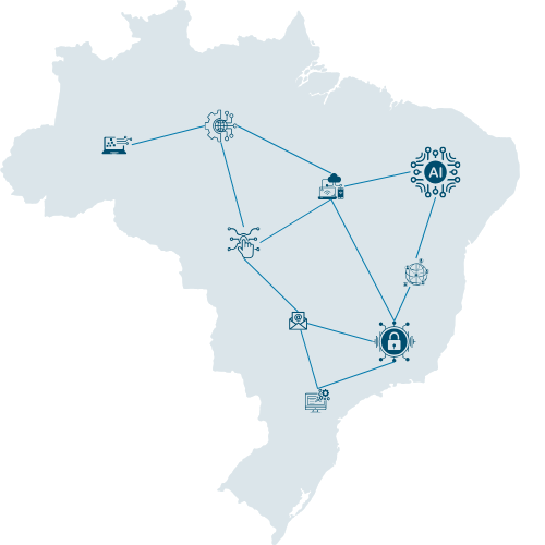 Clientes em todas as regiões do Brasil